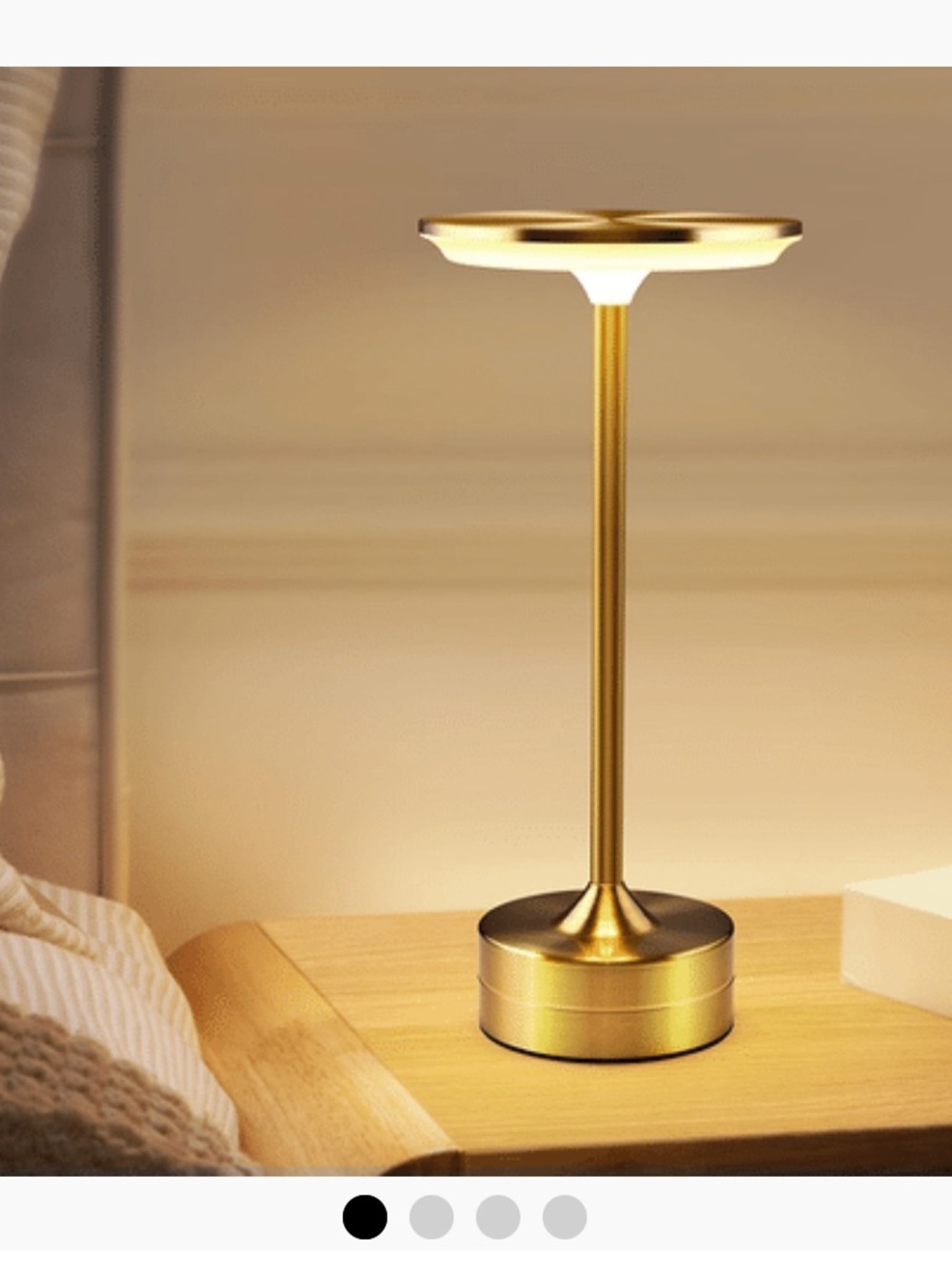 Gold LED Table Lamp - Modern Accent Lamp
